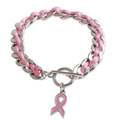 Pink Ribbon Charm Bracelet